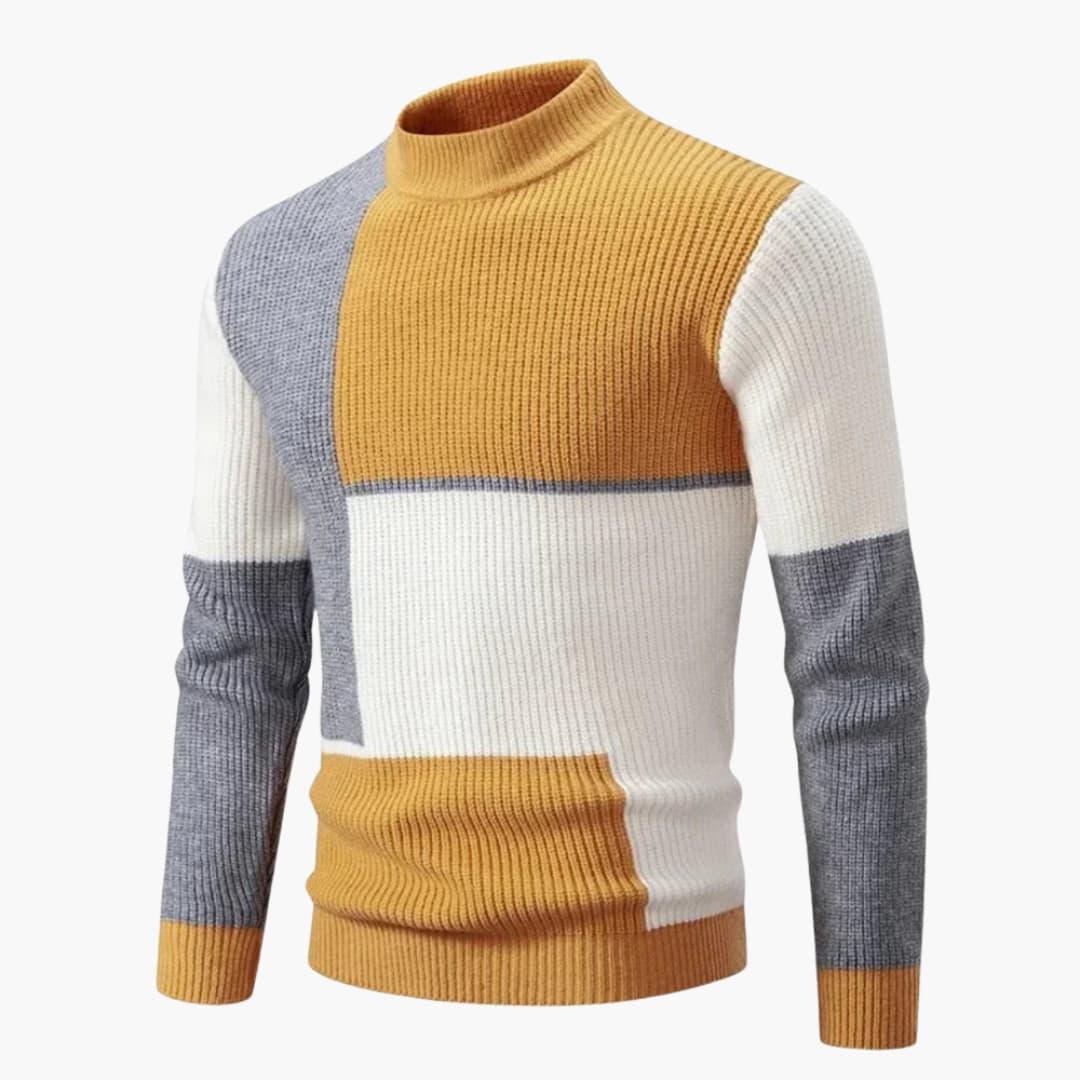 Herrtröja med färgblockdesign – mångsidig & modern