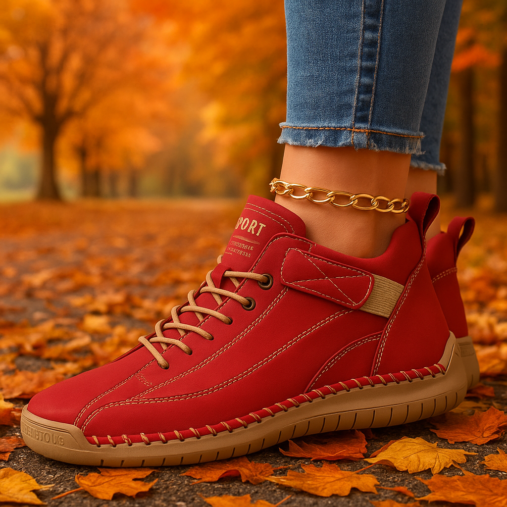 Mia™ | Ortopediska Komfortskor Röd