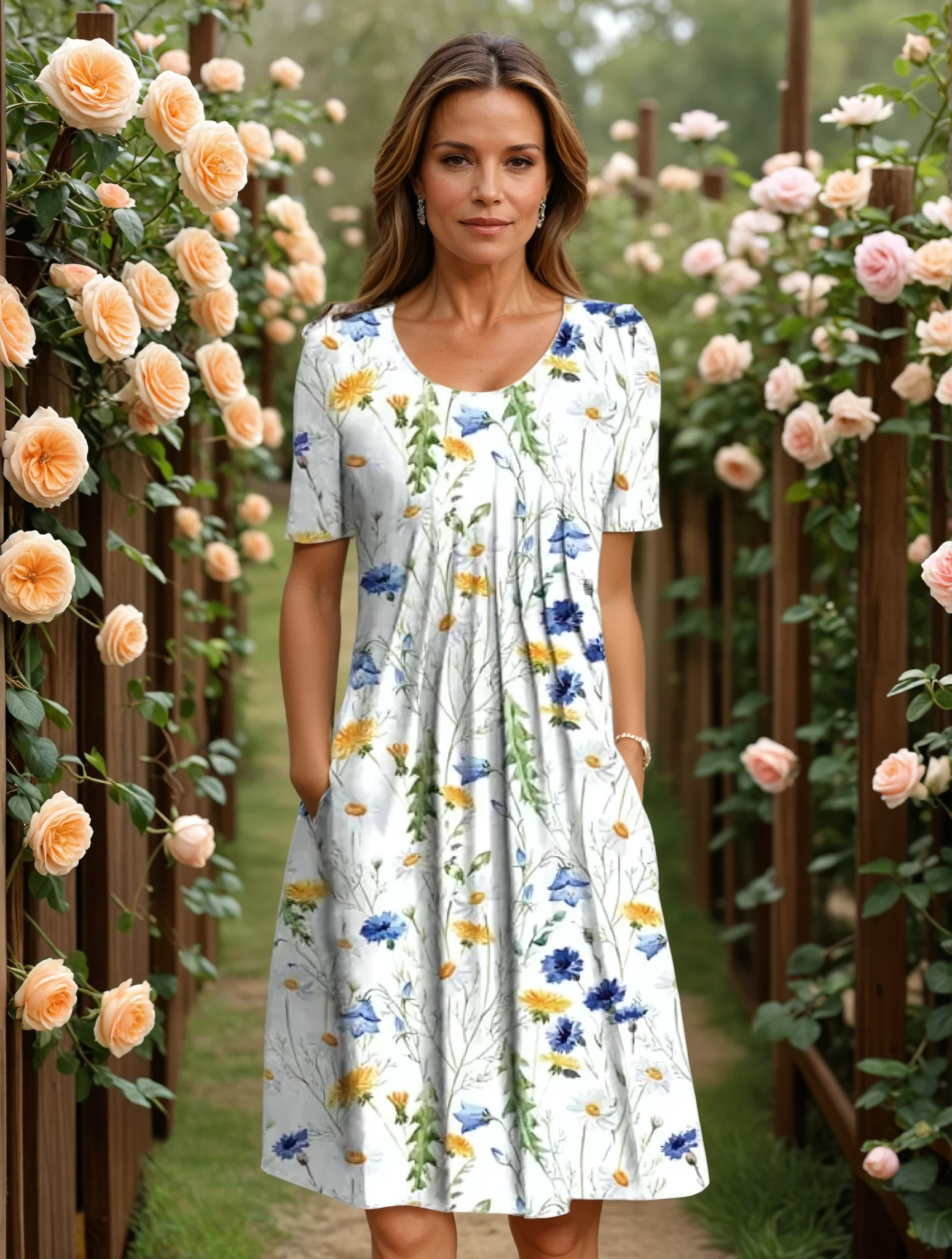 Ann-Sofie™ | Luxe Magskyddande Klänning