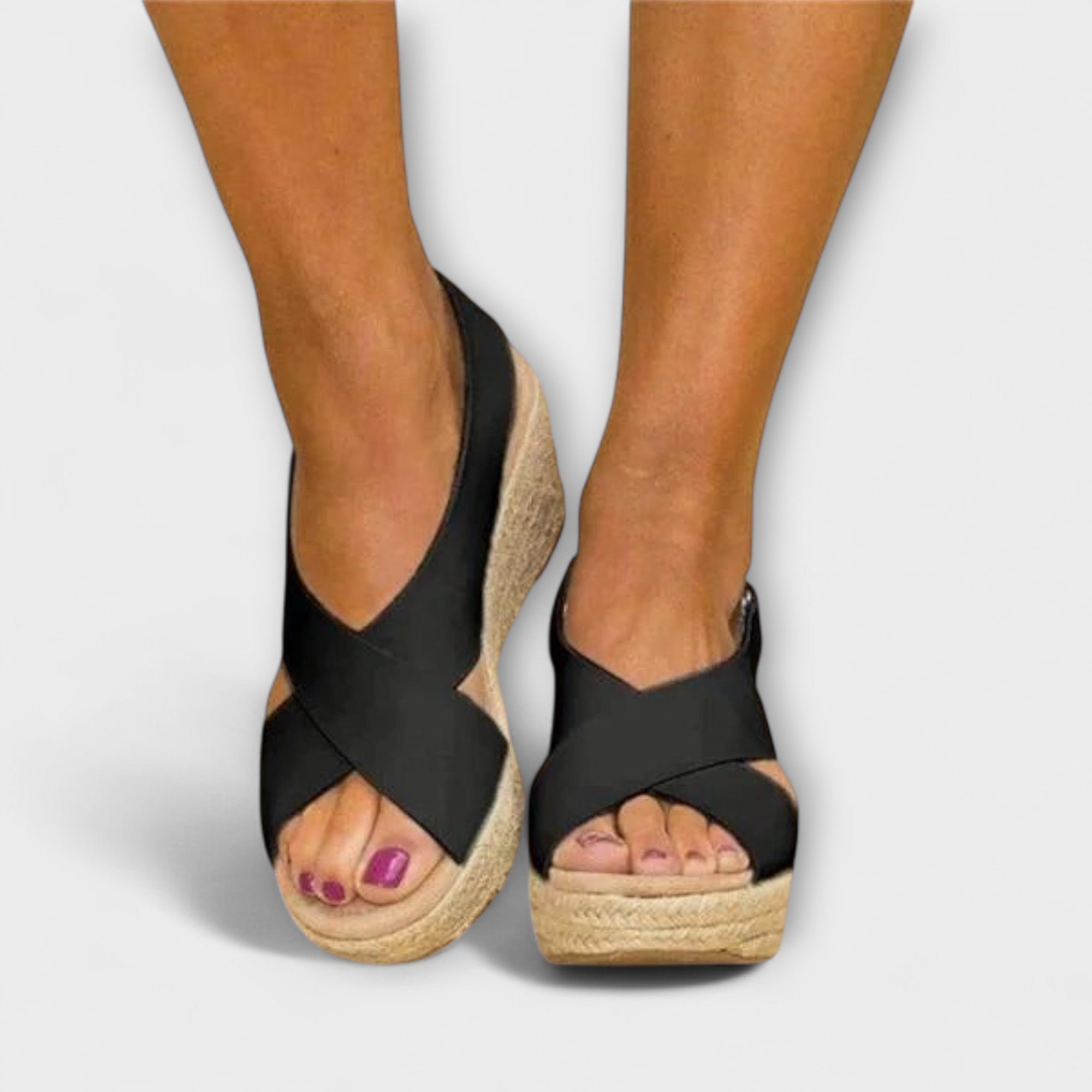 Eleganta espadrillsandaler
