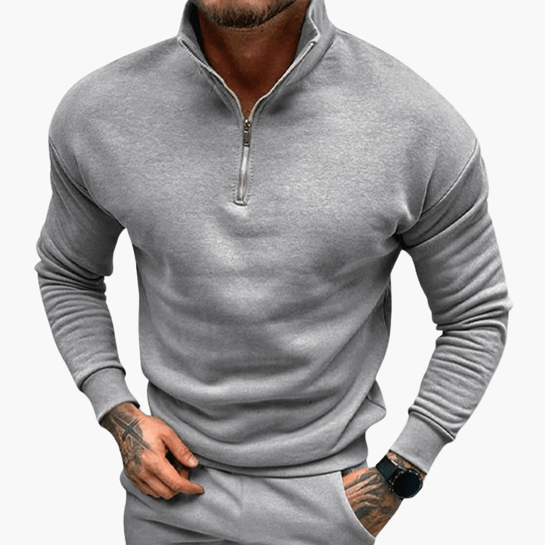 Herrar Zip-Up Sweatshirt – Bekväm och stilfull