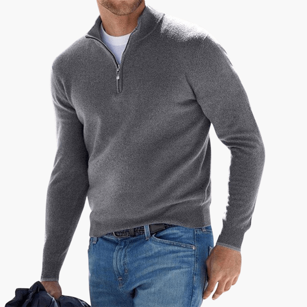 Zip-Pullover för herrar – moderiktig & bekväm för fritid