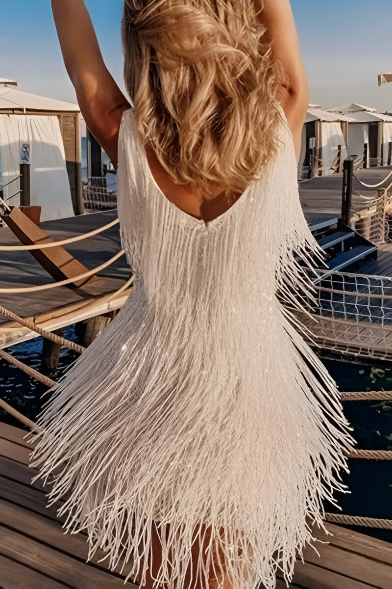 Neli™ | Chic Glittrande Fringekjol