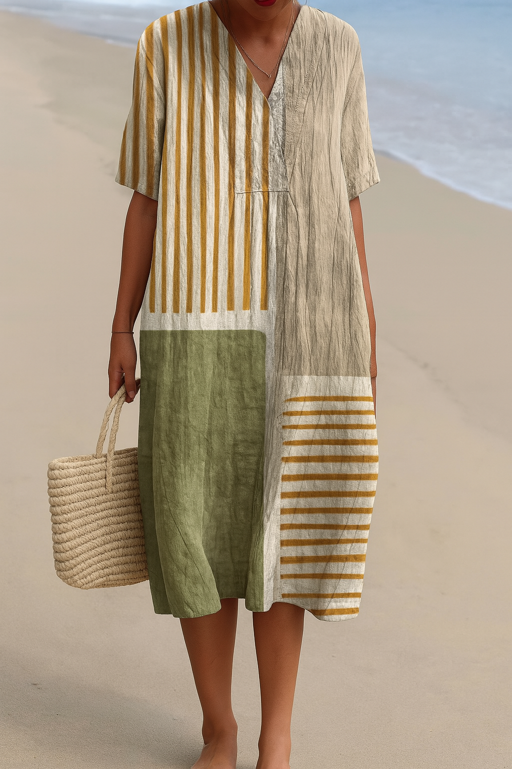 Konstinspirerad Klänning – Naturlig Skönhet Som Fångar Uppmärksamhet