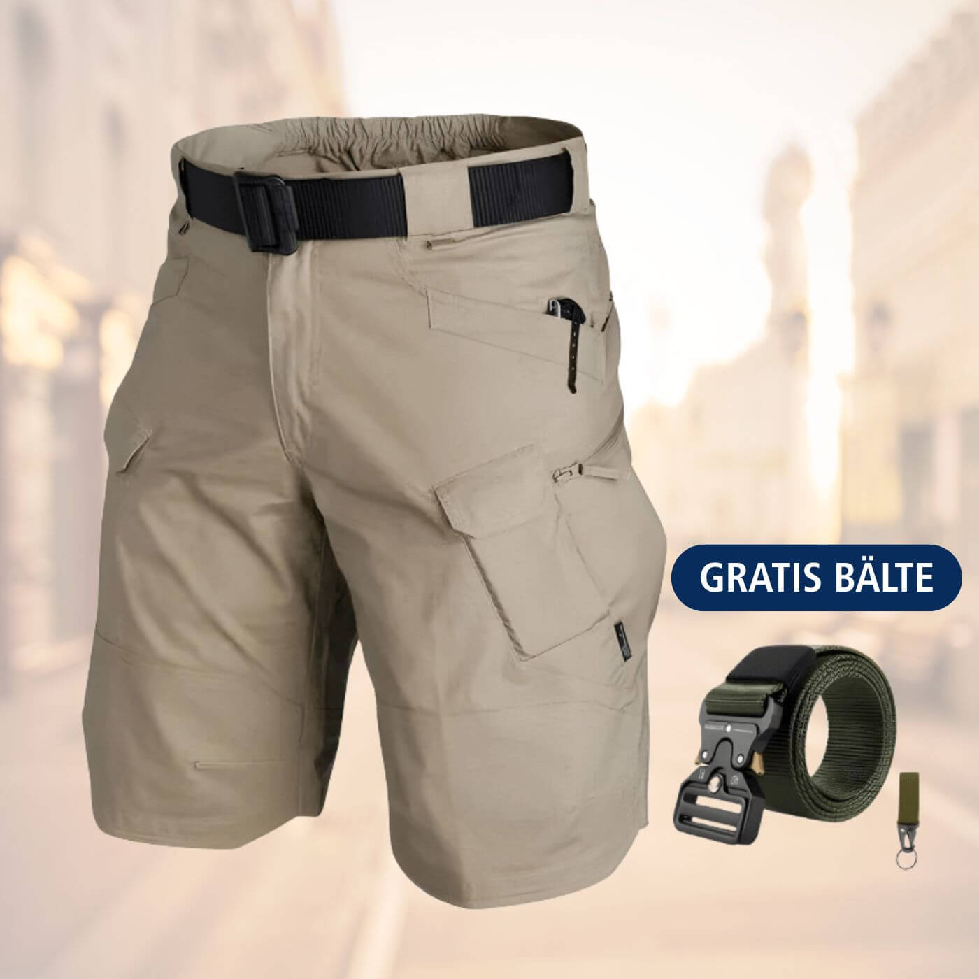 Einar – Cargoshorts med Flera Fickor