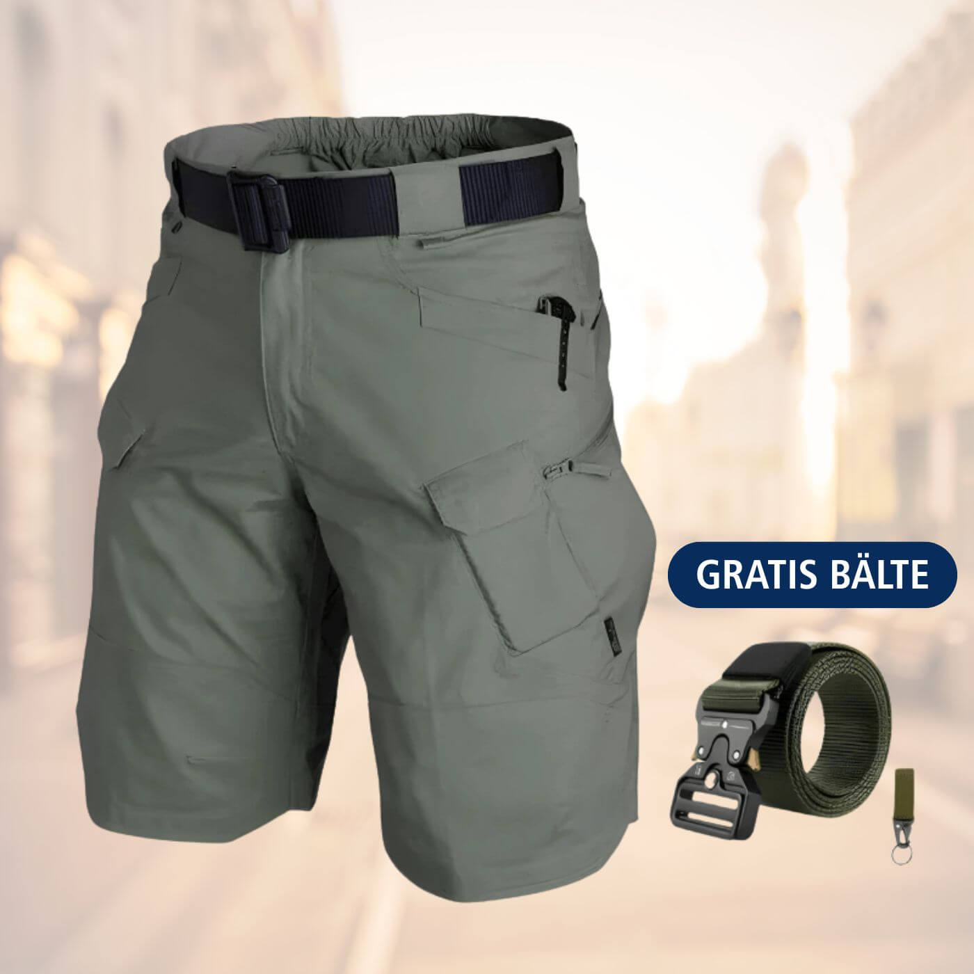 Einar – Cargoshorts med Flera Fickor