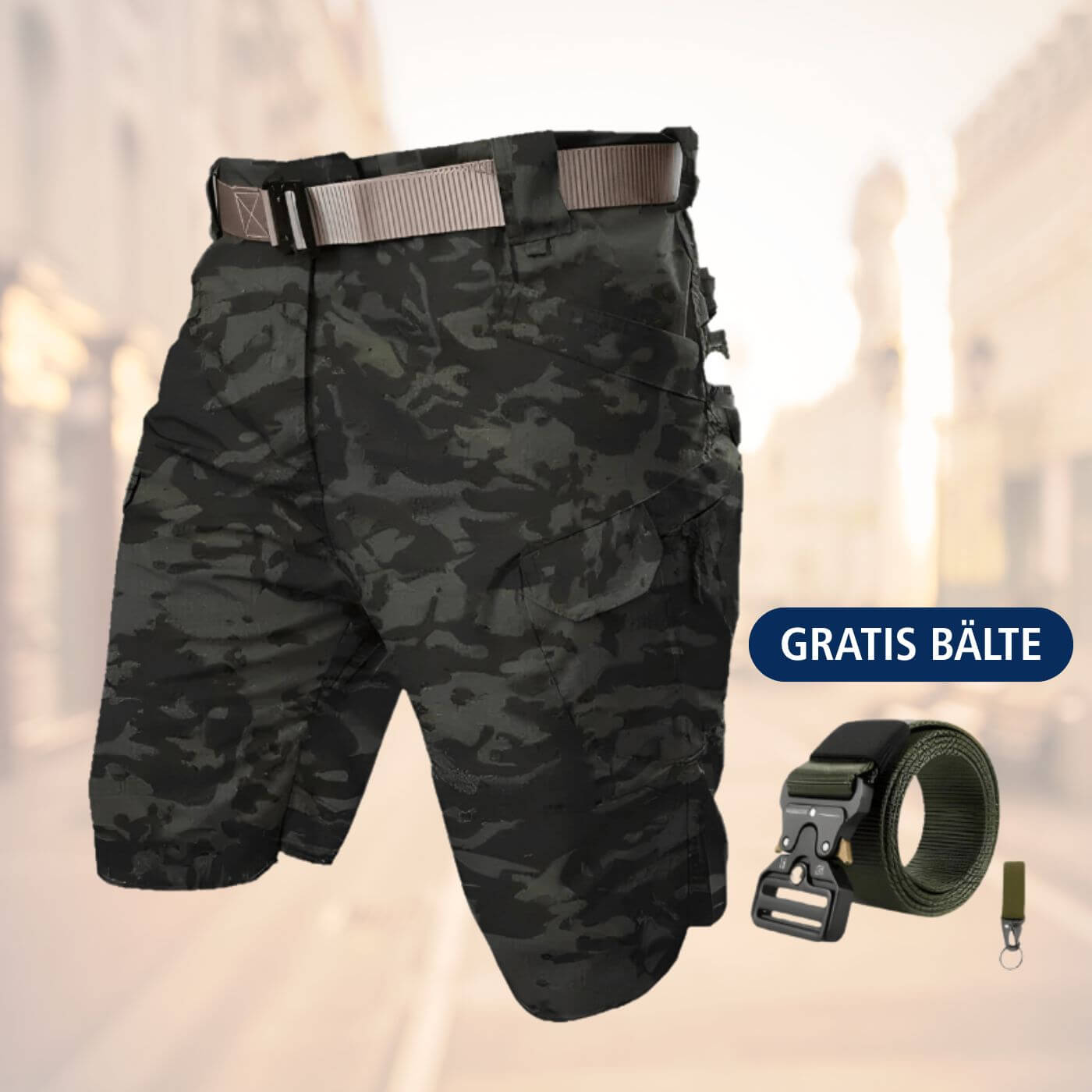 Einar – Cargoshorts med Flera Fickor
