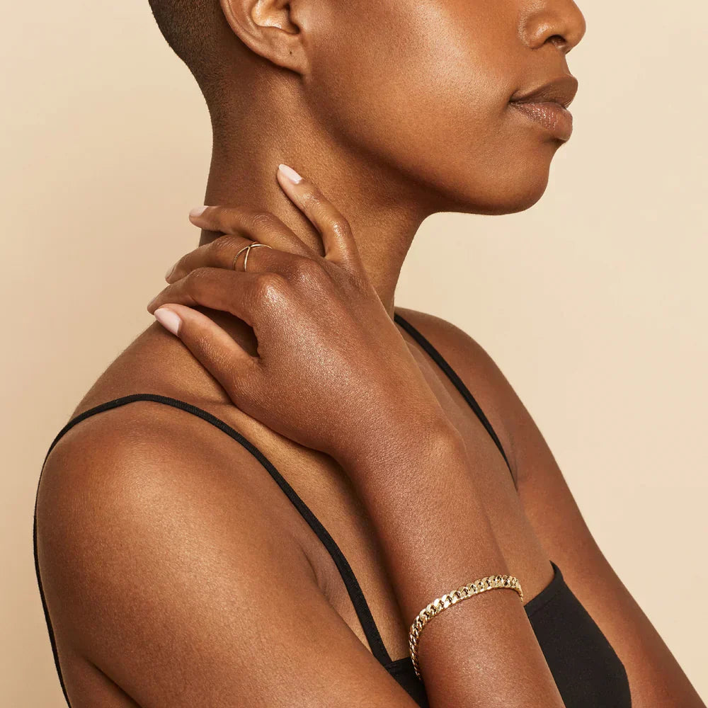 Estate kubanskt armband | Guld