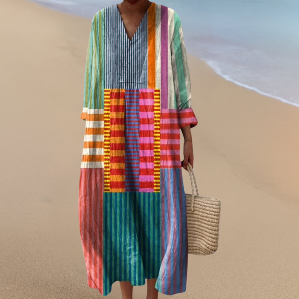 Boho Maxiklänning – Djärva Mönster, Okomplicerad Komfort