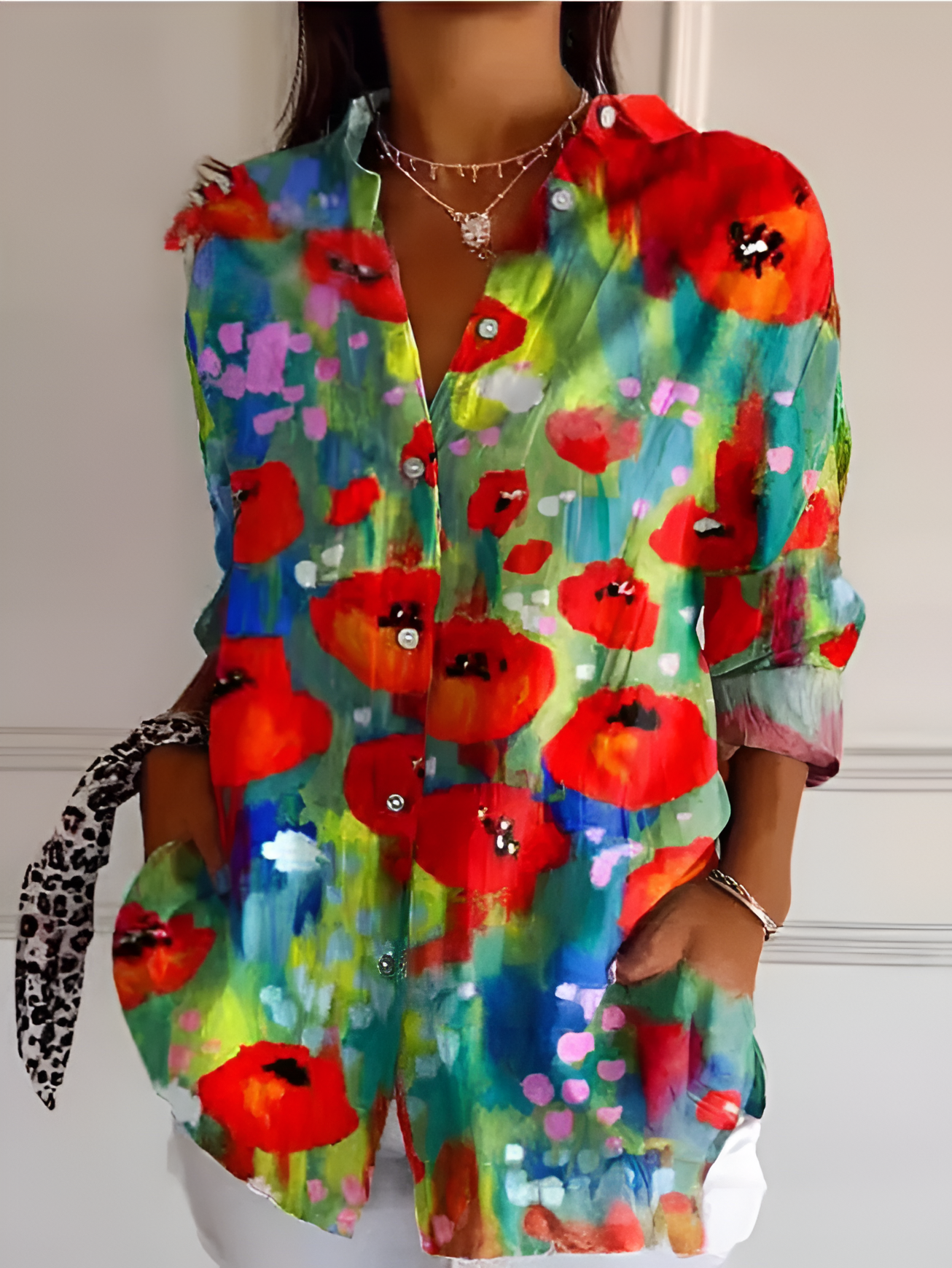 Eva™ | Färgglad och Raffinerad Blus