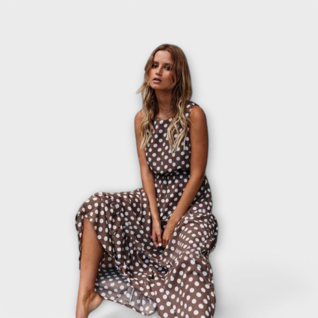 Danae – Boho-midiklänning med prickar