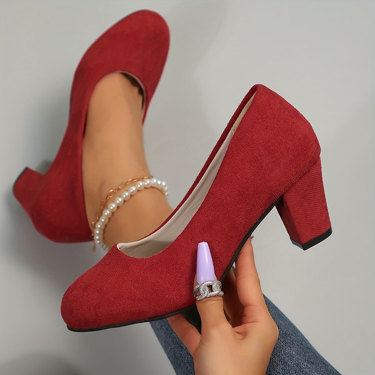 Laure | Pumps med bred tåkappa