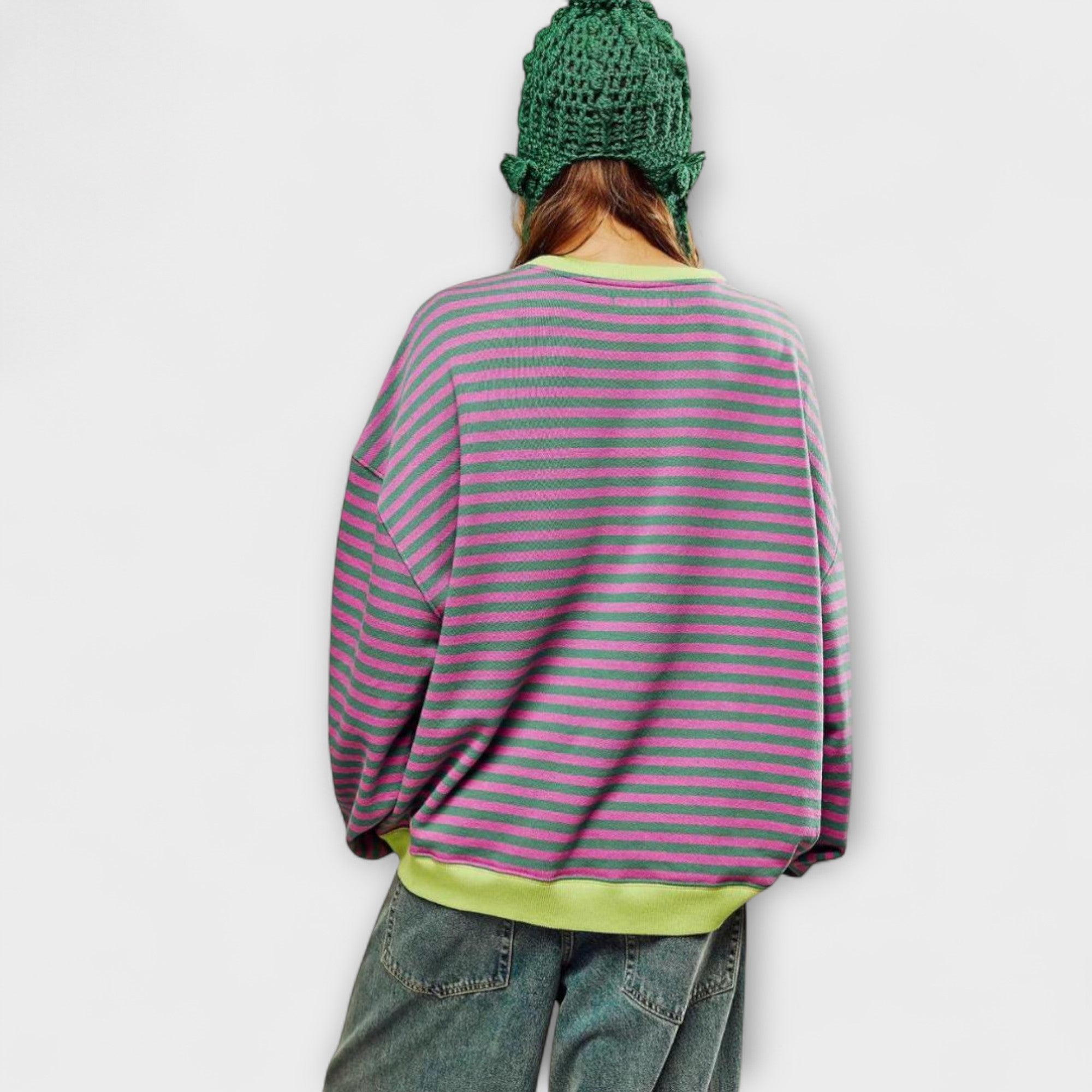Joyce | Randig oversized tröja