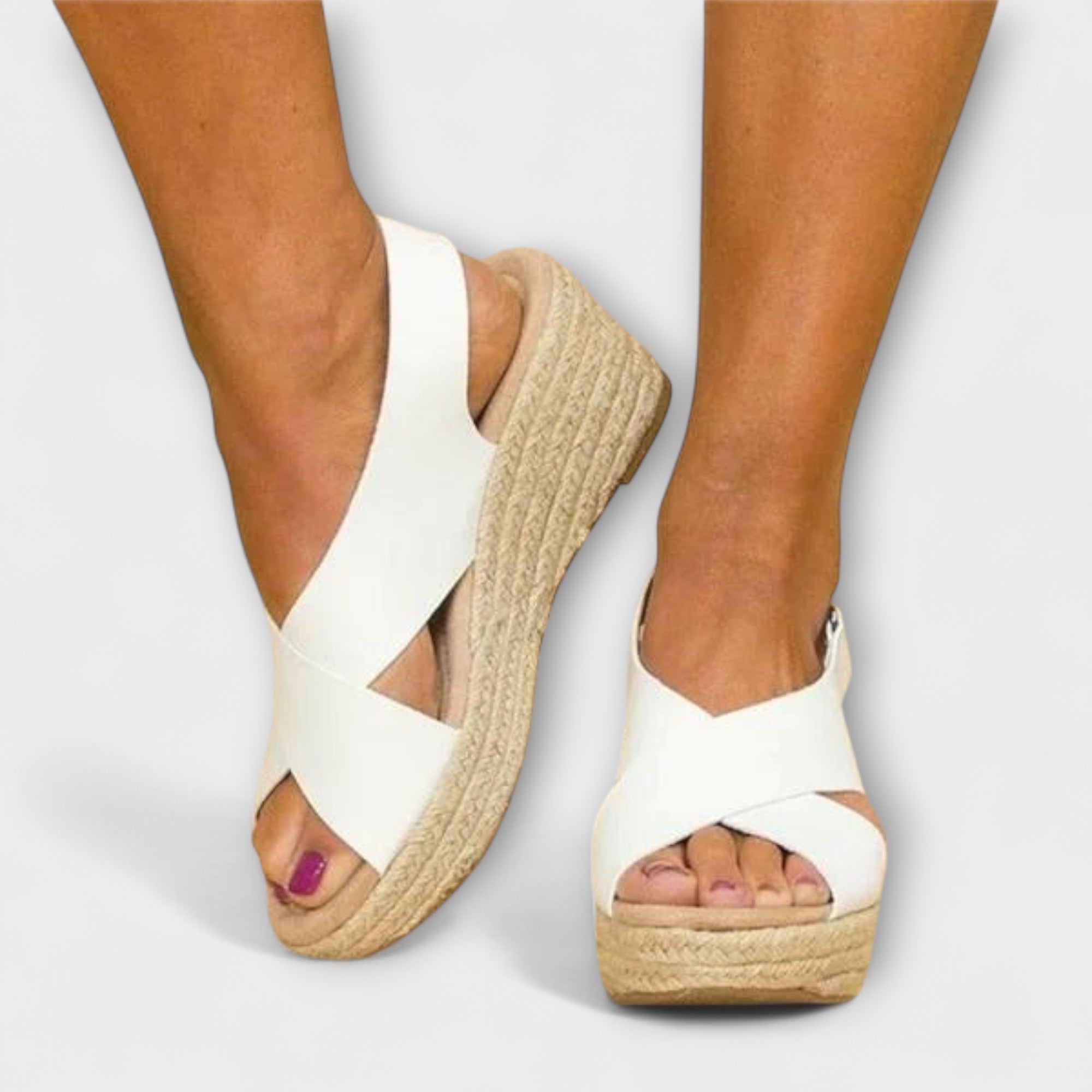Eleganta espadrillsandaler