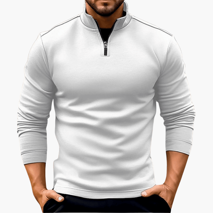 Sweatshirt med dragkedja för herr – sportig & bekväm