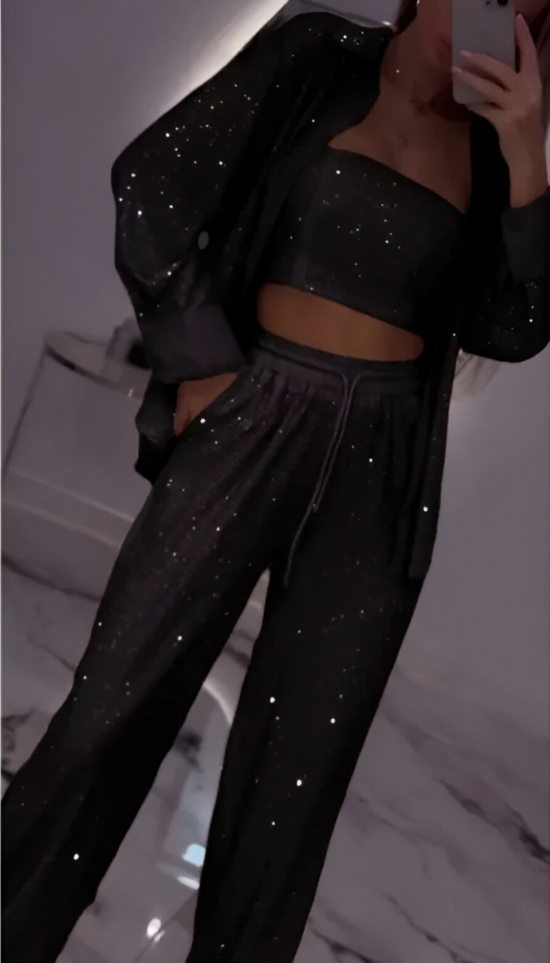 Nola™ | Modern paljett 3-delad lounge set