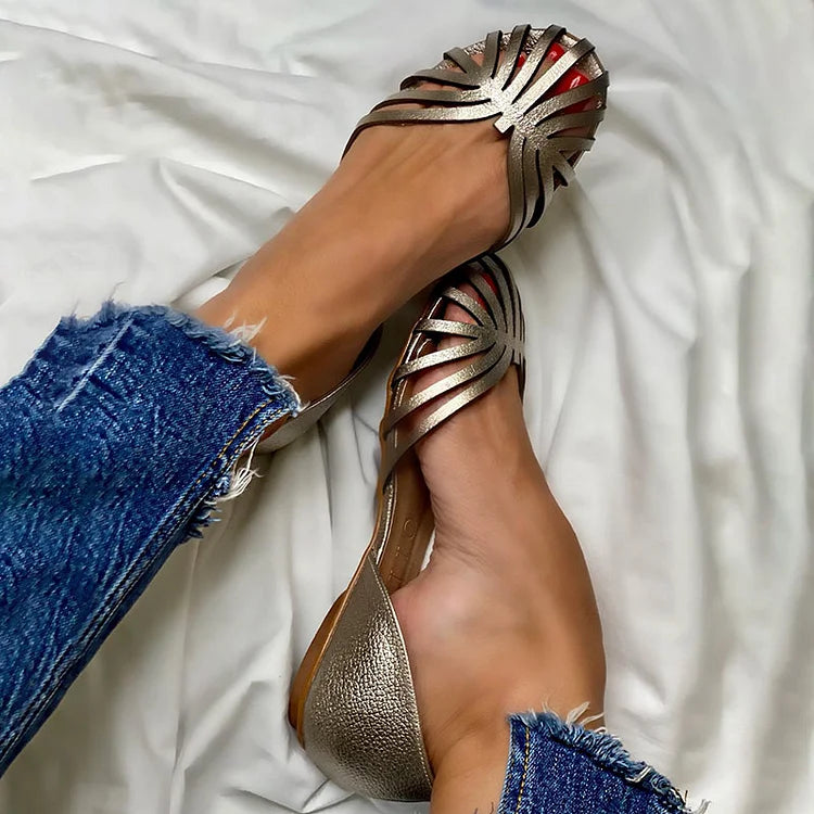 SOFIA | Ballerinor med öppen tå – Chic och trendiga skor