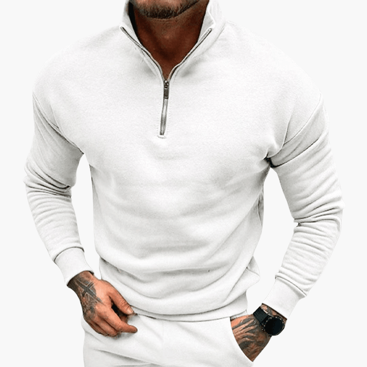 Herrar Zip-Up Sweatshirt – Bekväm och stilfull
