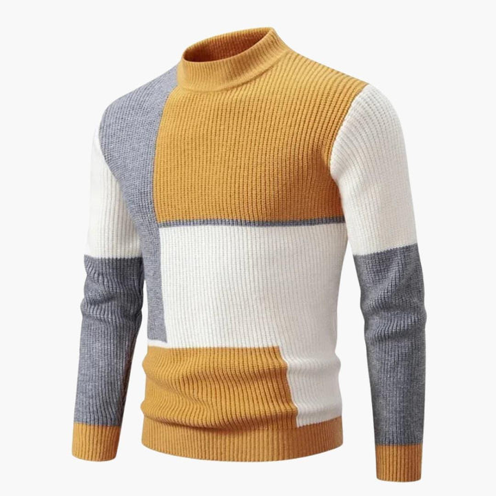 Herrtröja med färgblockdesign – mångsidig & modern