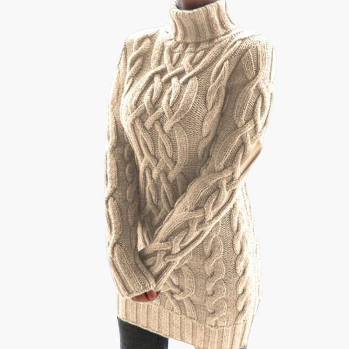 Lena | Snygg varm lång turtleneck tröja