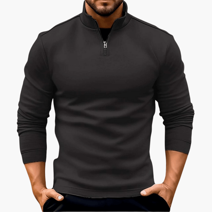 Sweatshirt med dragkedja för herr – sportig & bekväm