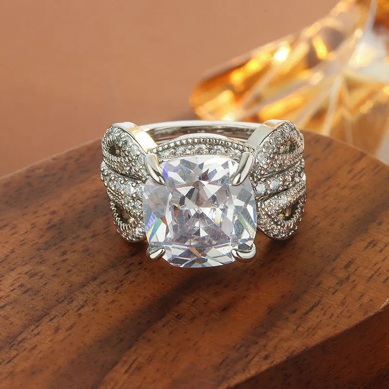 Vintage halo ringuppsättning | vitguld