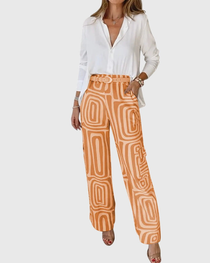 Emilia™ | Stiliga Byxor + Gratis Blus & Bälte