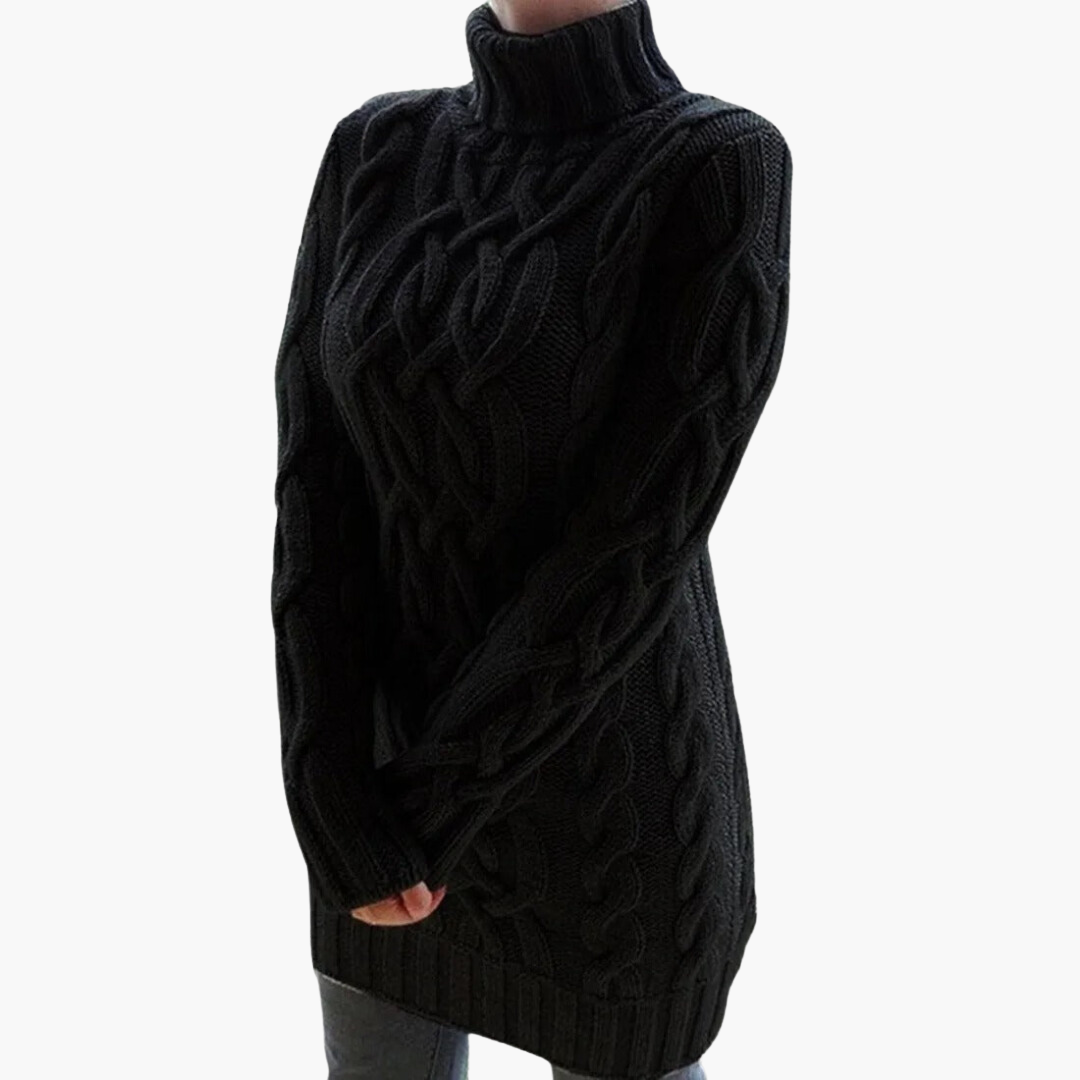 Lena | Snygg varm lång turtleneck tröja