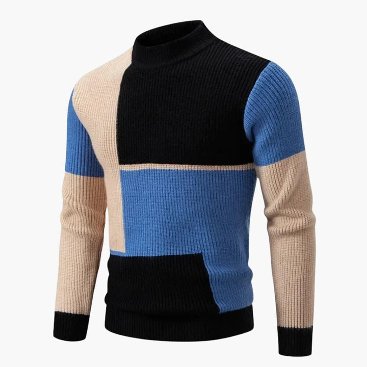 Herrtröja med färgblockdesign – mångsidig & modern