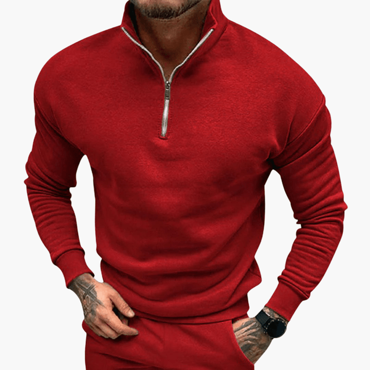 Herrar Zip-Up Sweatshirt – Bekväm och stilfull
