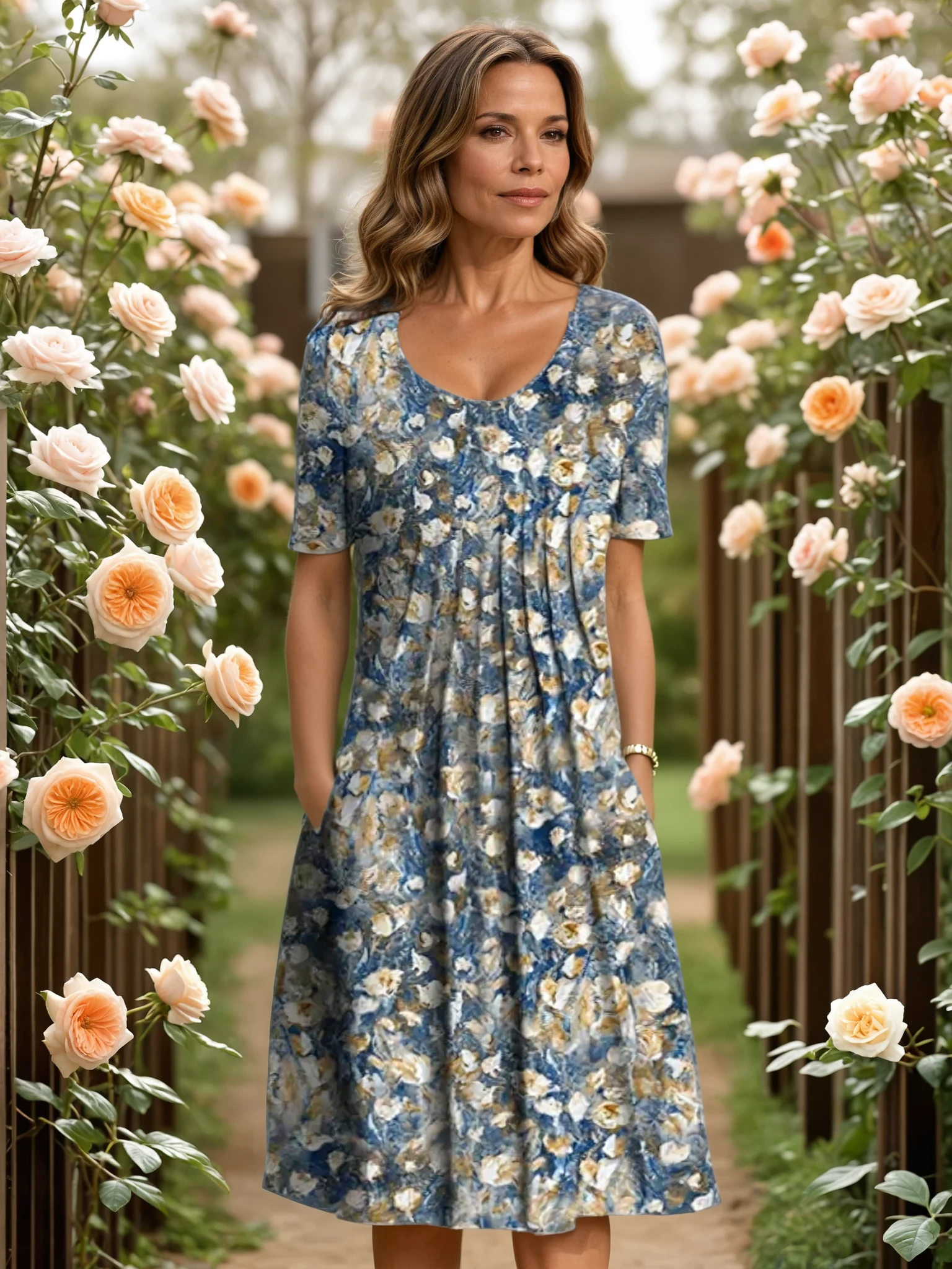 Ann-Sofie™ | Luxe Magskyddande Klänning