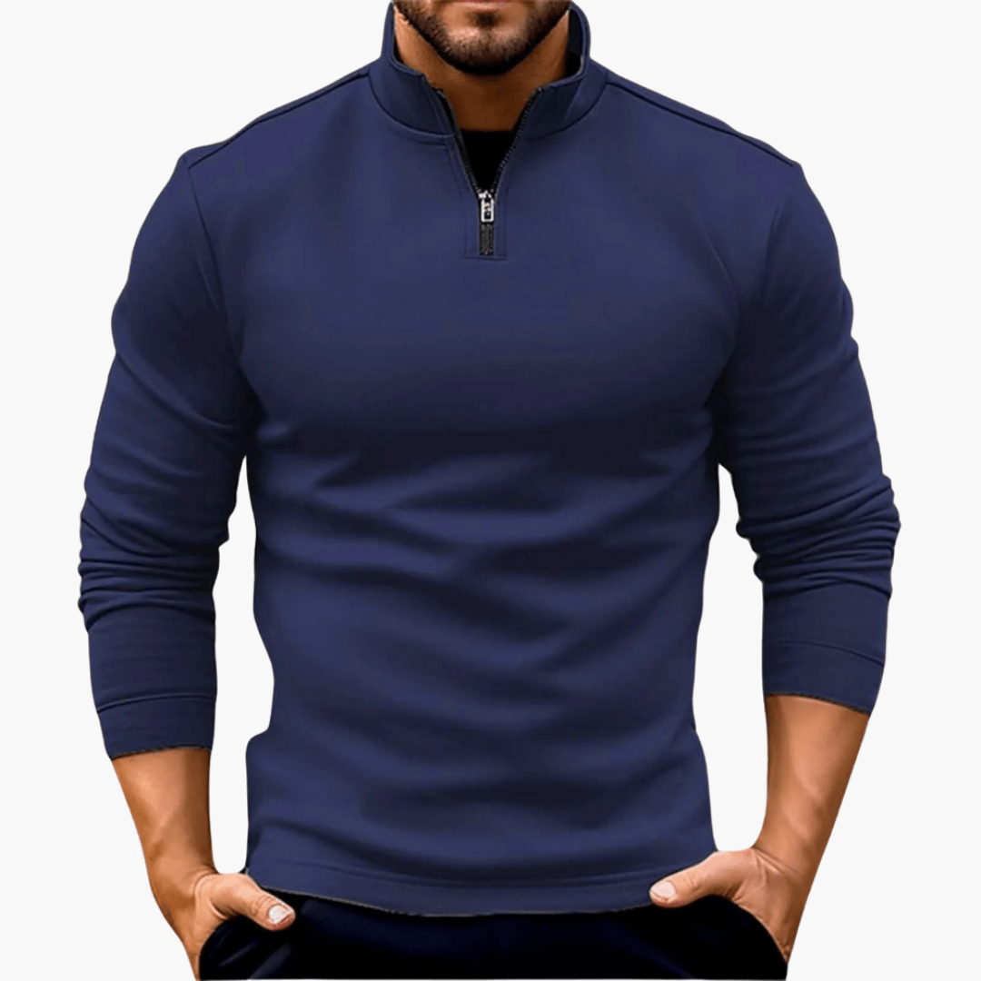 Sweatshirt med dragkedja för herr – sportig & bekväm