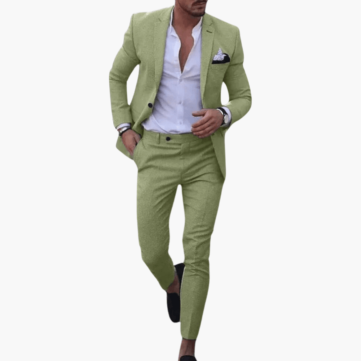 Slim fit-kostym för män med kavaj för affärer och bröllop