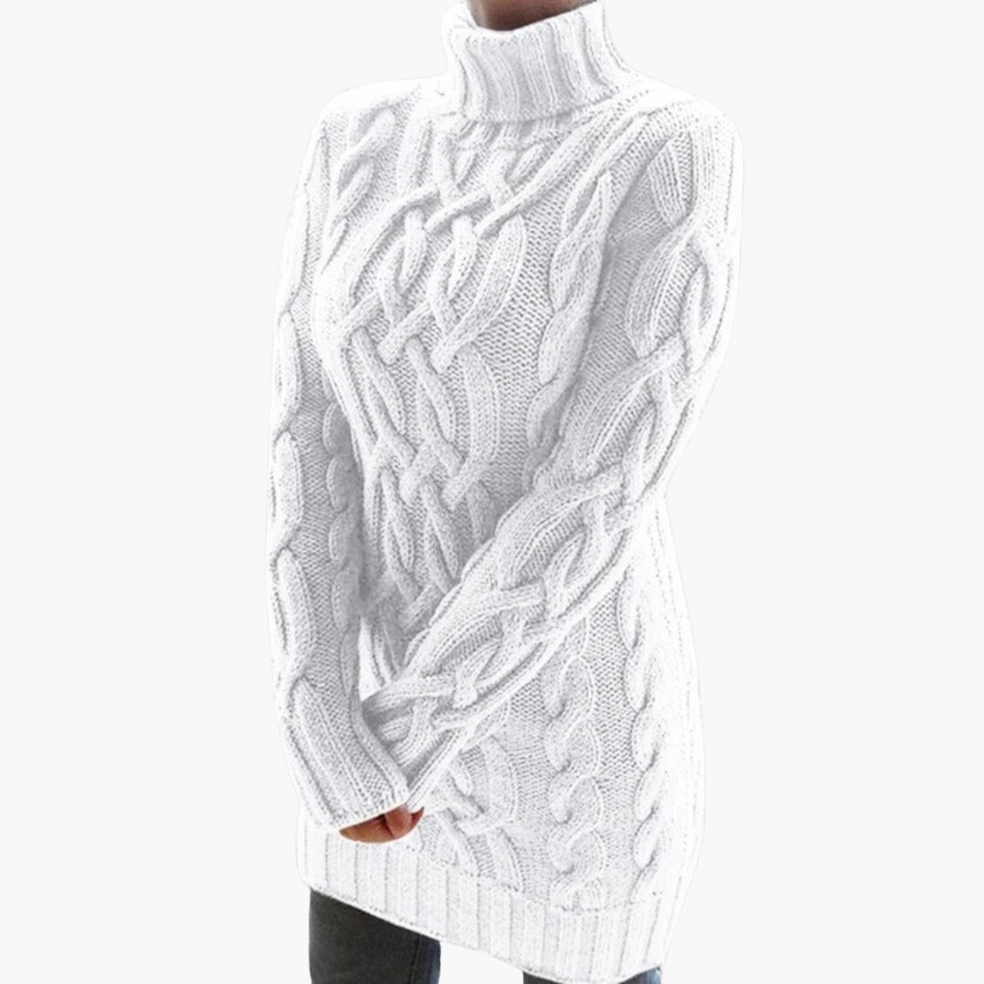 Lena | Snygg varm lång turtleneck tröja