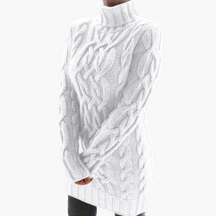 Lena | Snygg varm lång turtleneck tröja