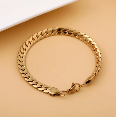 Estate kubanskt armband | Guld