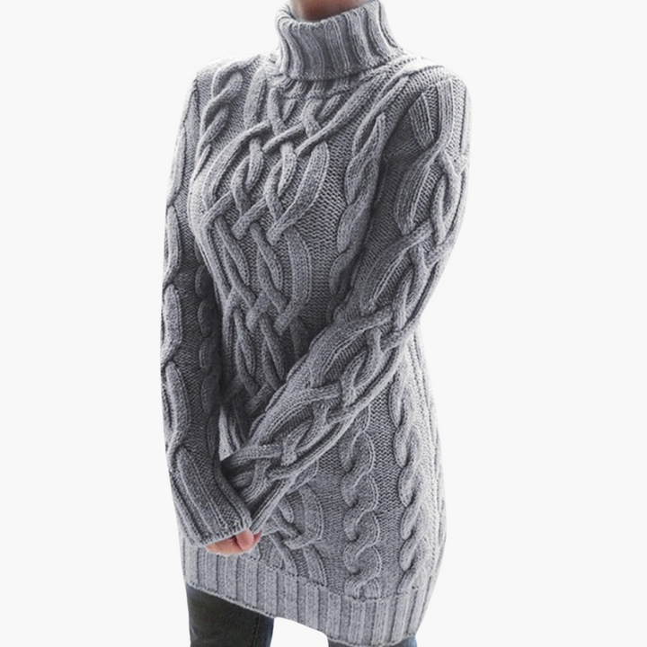 Lena | Snygg varm lång turtleneck tröja