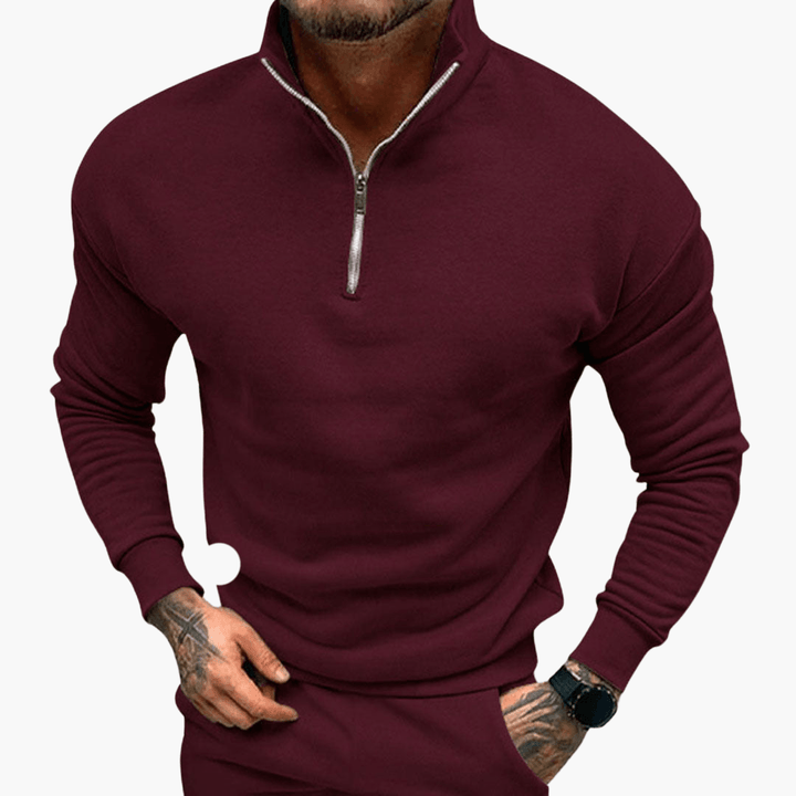 Herrar Zip-Up Sweatshirt – Bekväm och stilfull