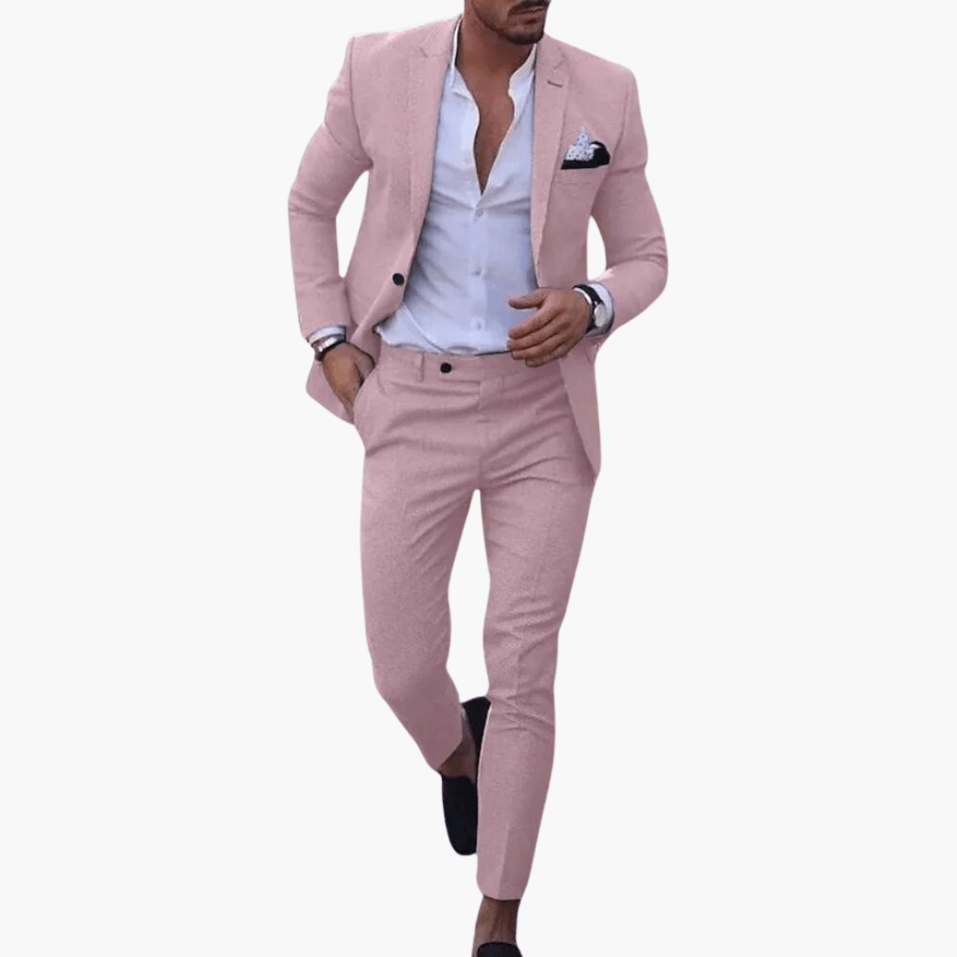 Slim fit-kostym för män med kavaj för affärer och bröllop