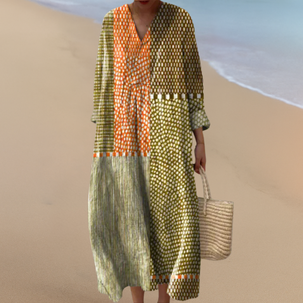 Boho Maxiklänning – Djärva Mönster, Okomplicerad Komfort