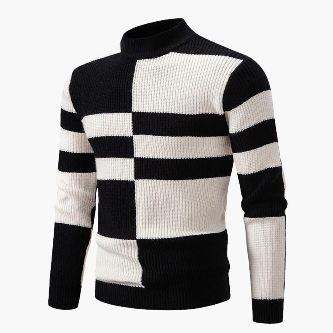Herrtröja med färgblockdesign – mångsidig & modern