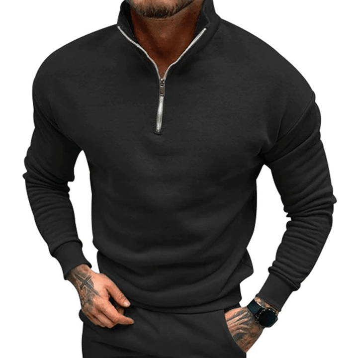 Herrar Zip-Up Sweatshirt – Bekväm och stilfull