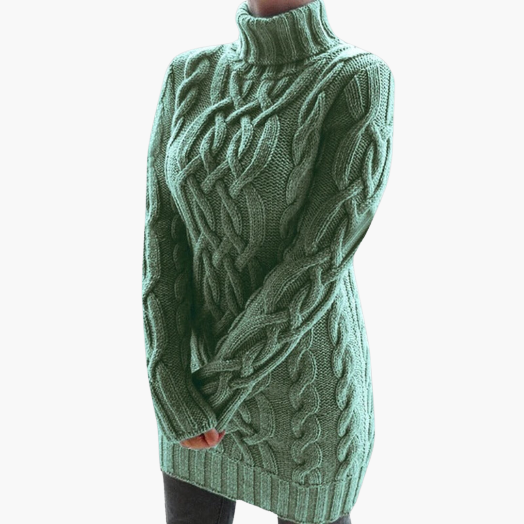 Lena | Snygg varm lång turtleneck tröja