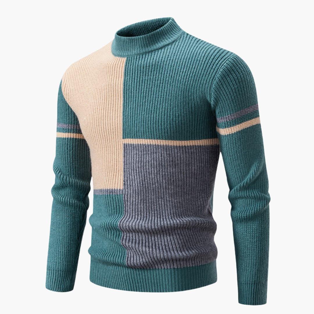 Herrtröja med färgblockdesign – mångsidig & modern