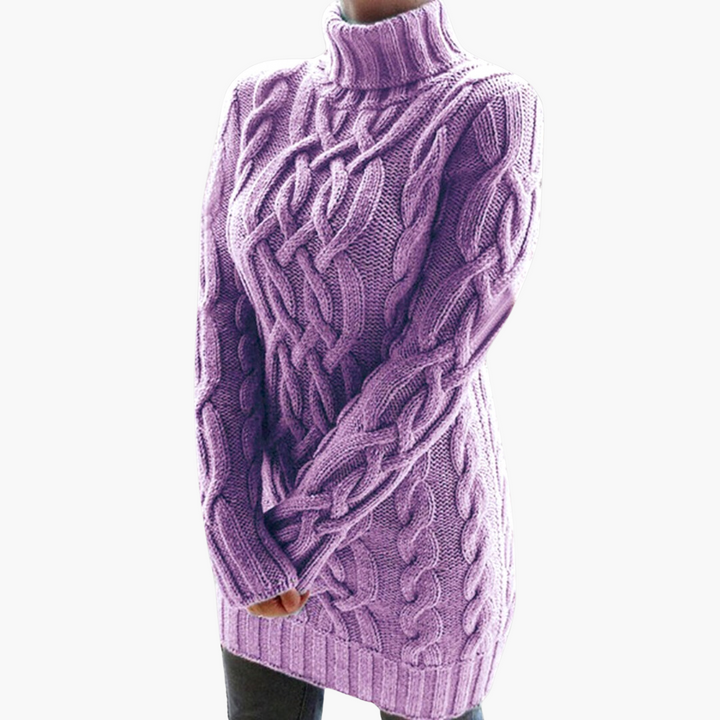 Lena | Snygg varm lång turtleneck tröja