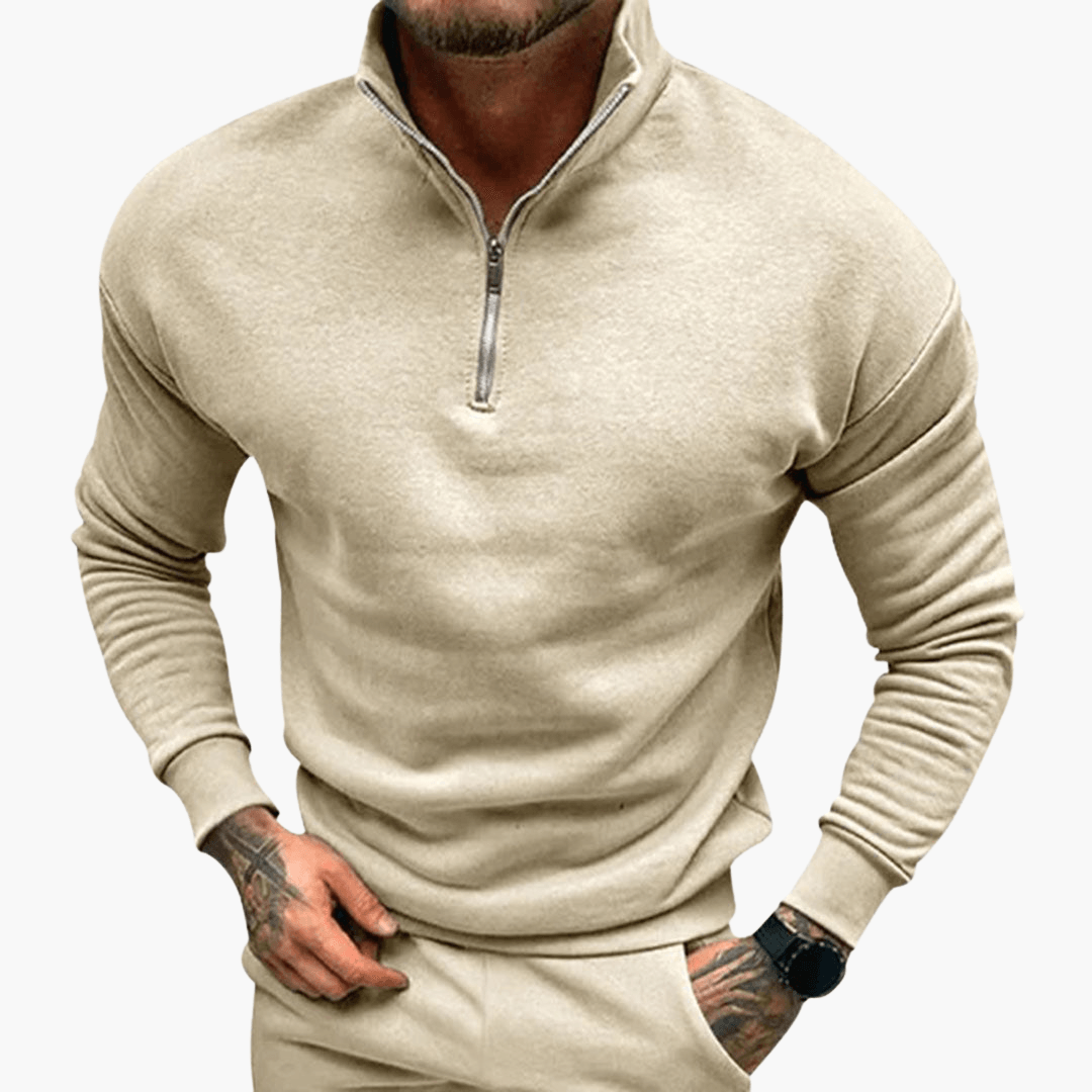 Herrar Zip-Up Sweatshirt – Bekväm och stilfull
