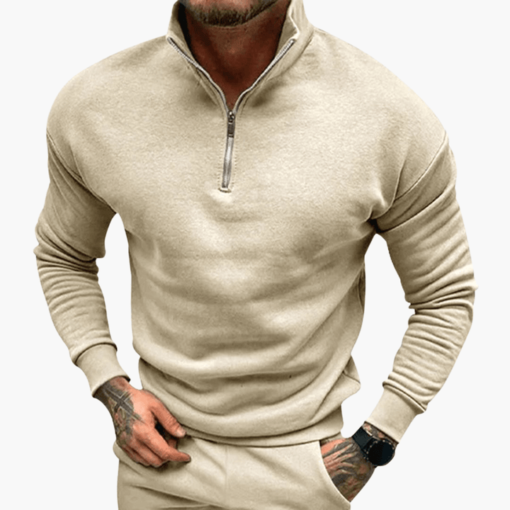 Herrar Zip-Up Sweatshirt – Bekväm och stilfull