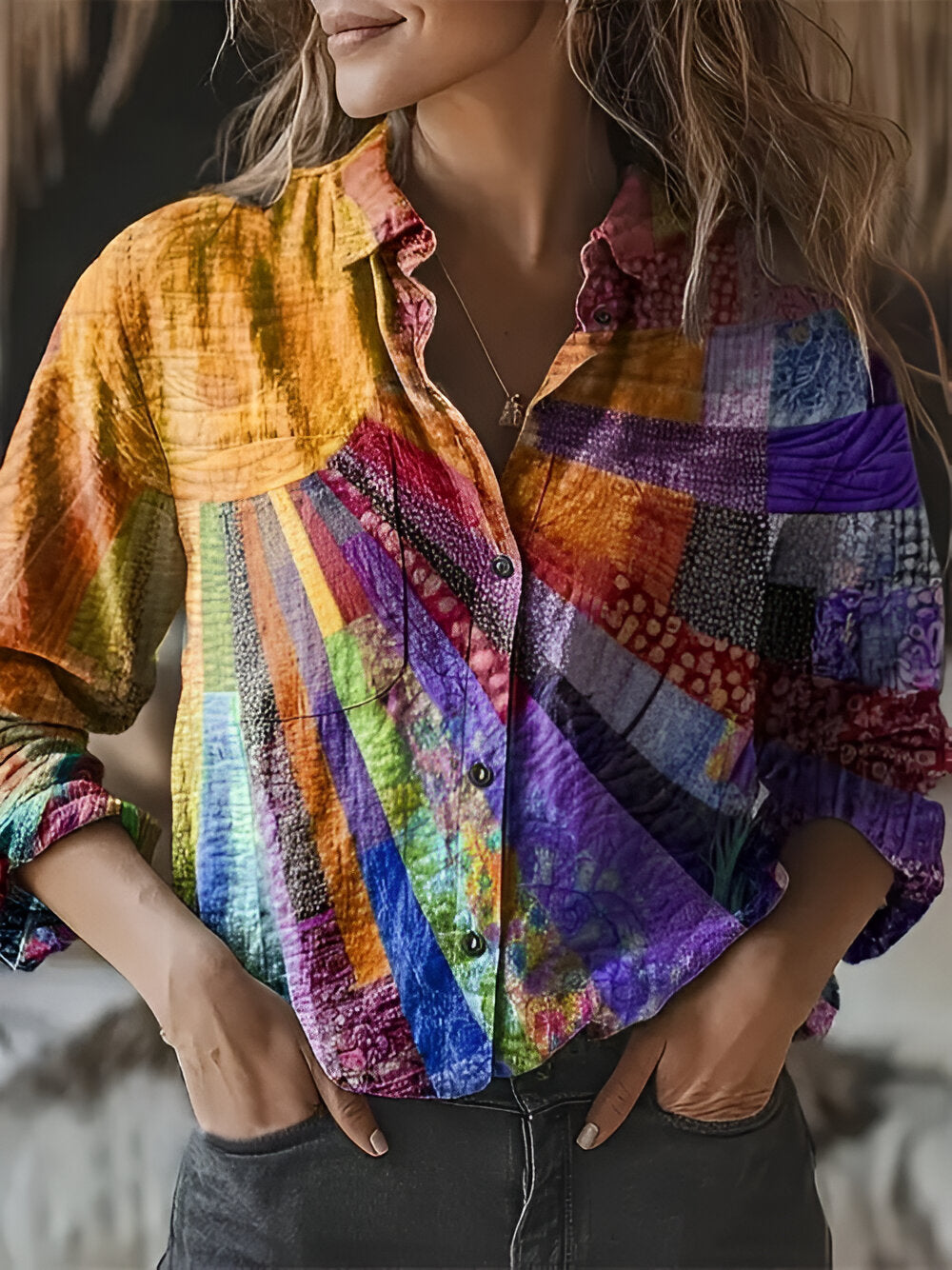 NINA™ | Blus Inspirerad av Solrosen