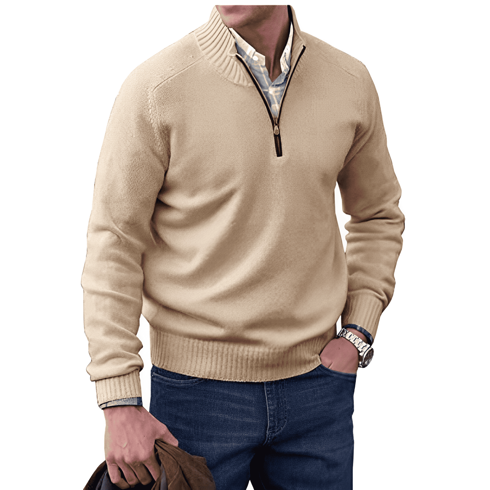 Sandro | Elegant Cashmere Sweater med Dragkedja