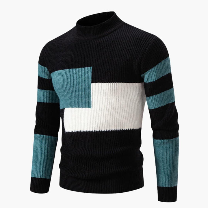 Herrtröja med färgblockdesign – mångsidig & modern